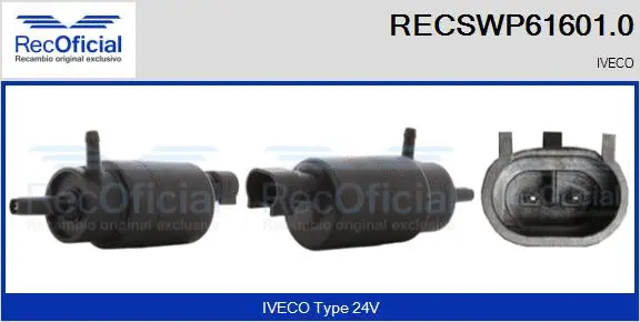 Washer Fluid Pump, window cleaning (RECSWP61601.0)