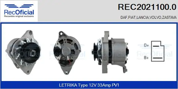 Alternator (REC2021100.0)