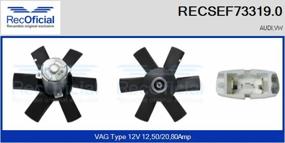 Fan, engine cooling (RECSEF73319.0)