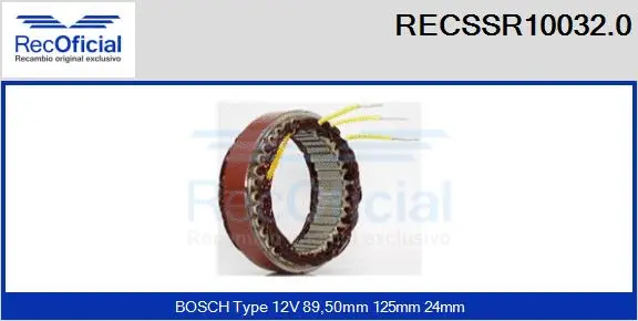 Stator, alternator (RECSSR10032.0)