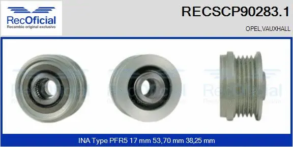 Belt Pulley, alternator (RECSCP90283.1)
