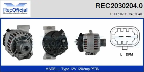 Alternator (REC2030204.0)