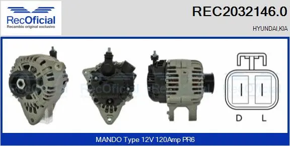 Alternator (REC2032146.0)