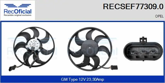 Fan, engine cooling (RECSEF77309.0)