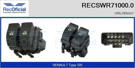 Switch, window regulator (RECSWR71000.0)
