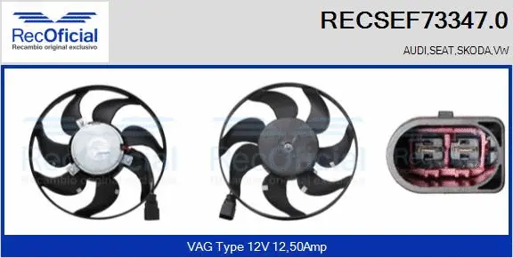 Fan, engine cooling (RECSEF73347.0)