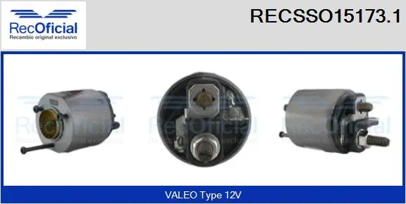 Solenoid Switch, starter (RECSSO15173.1)