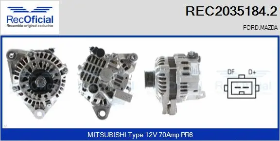 Alternator (REC2035184.2)