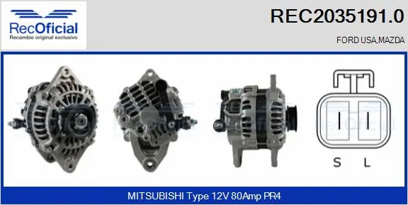 Alternator (REC2035191.0)