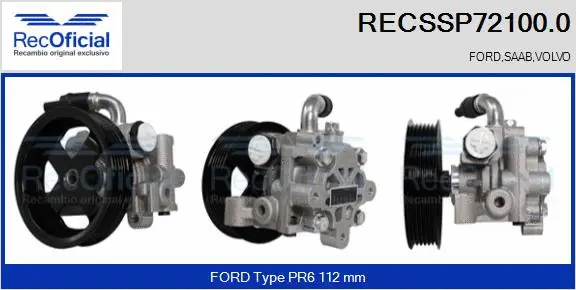 Hydraulic Pump, steering (RECSSP72100.0)