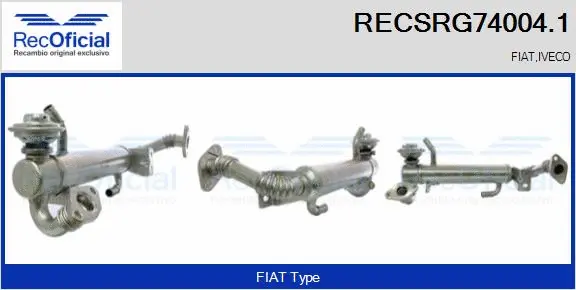 Cooler, exhaust gas recirculation (RECSRG74004.1)