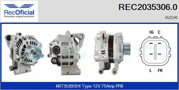 Alternator (REC2035306.0)