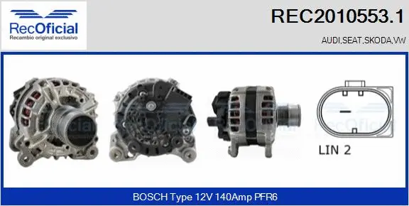 Alternator (REC2010553.1)