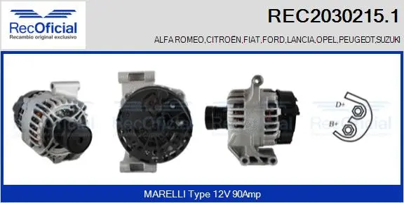 Alternator (REC2030215.1)