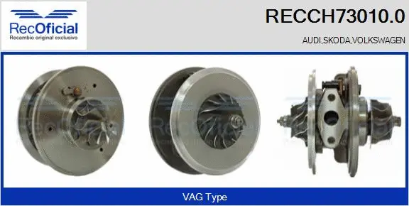 Core assembly, turbocharger (RECCH73010.0)