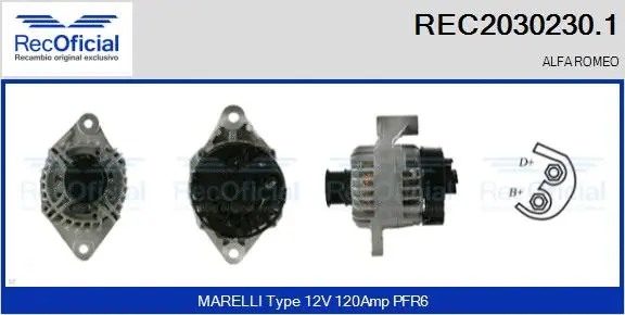 Alternator (REC2030230.1)