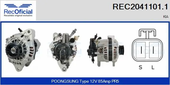 Alternator (REC2041101.1)