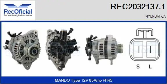 Alternator (REC2032137.1)