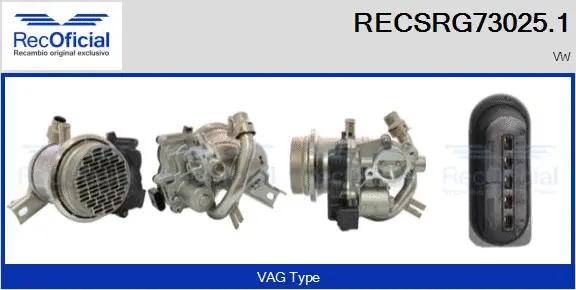 Cooler, exhaust gas recirculation (RECSRG73025.1)