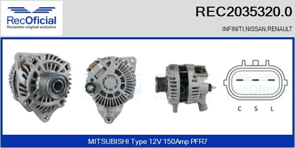 Alternator (REC2035320.0)