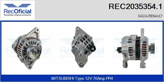 Alternator (REC2035354.1)