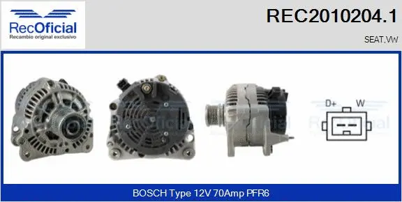 Alternator (REC2010204.1)