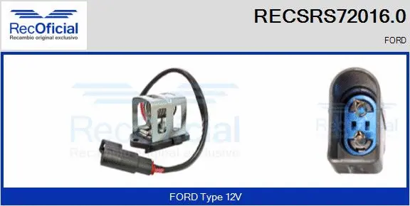 Series resistor, electric motor (radiator fan) (RECSRS72016.0)