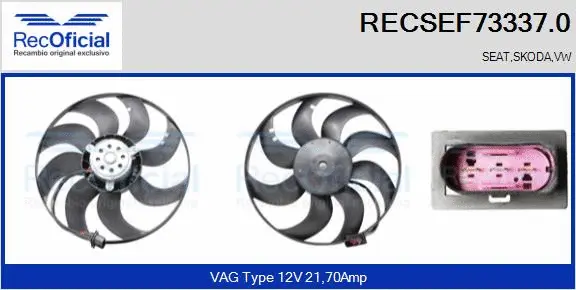 Fan, engine cooling (RECSEF73337.0)