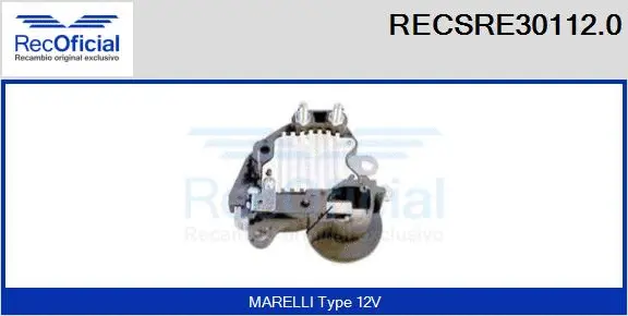 Alternator Regulator (RECSRE30112.0)