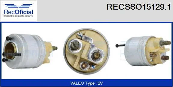 Solenoid Switch, starter (RECSSO15129.1)