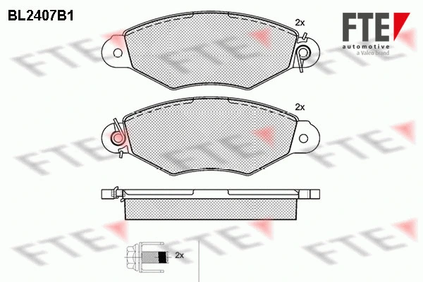 Brake Pad Set, disc brake (BL2407B1)