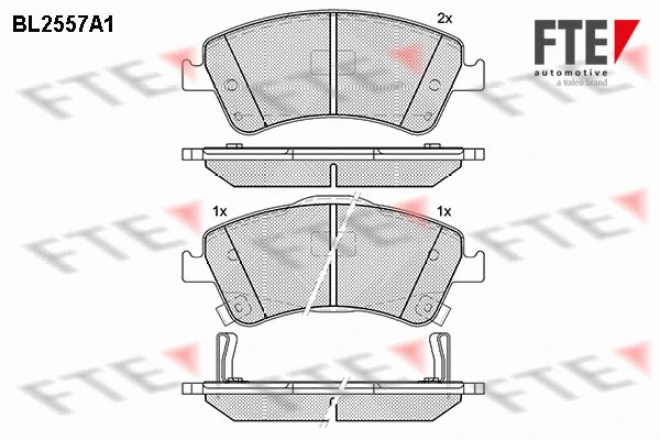 Brake Pad Set, disc brake (BL2557A1)