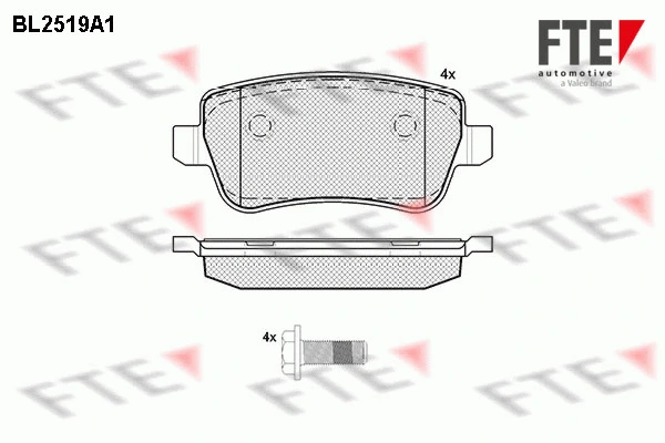 Brake Pad Set, disc brake (BL2519A1)