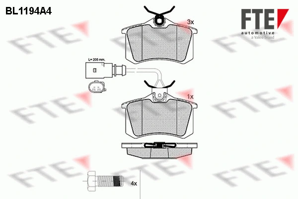 Brake Pad Set, disc brake (9010053)