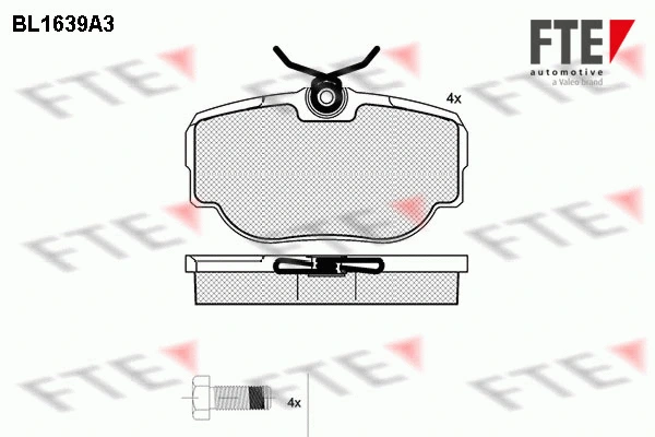 Brake Pad Set, disc brake (BL1639A3)