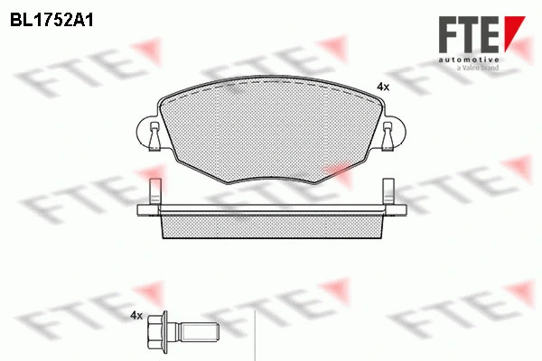 Brake Pad Set, disc brake (BL1752A1)