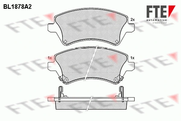 Brake Pad Set, disc brake (BL1878A2)