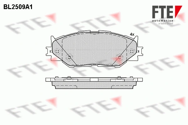 Brake Pad Set, disc brake (BL2509A1)