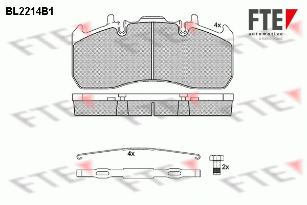 Brake Pad Set, disc brake (BL2214B1)