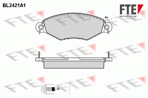 Brake Pad Set, disc brake (BL2421A1)
