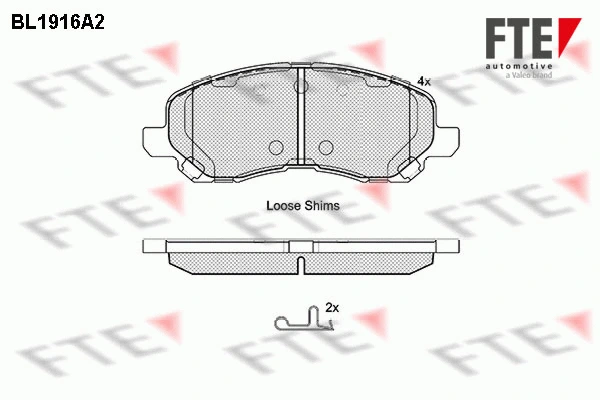 Brake Pad Set, disc brake (BL1916A2)