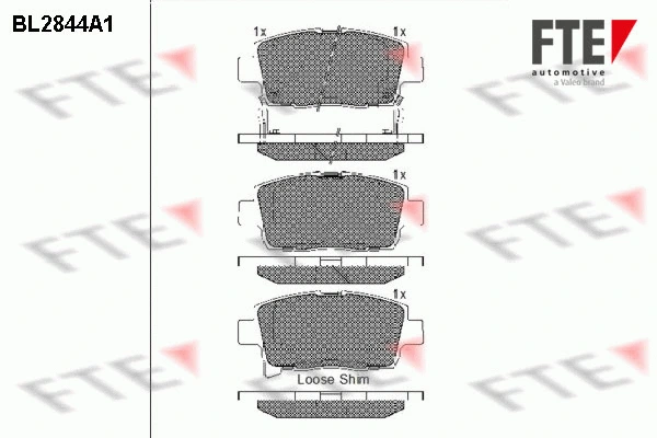 Brake Pad Set, disc brake (BL2844A1)