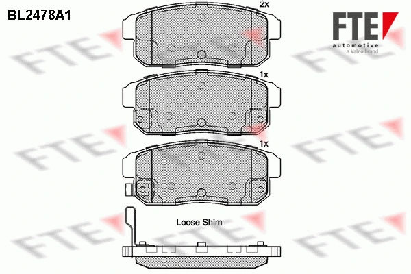 Brake Pad Set, disc brake (BL2478A1)