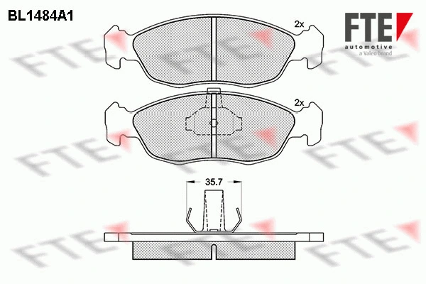 Brake Pad Set, disc brake (BL1484A1)