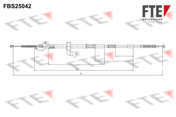 Cable Pull, parking brake (FBS25042)