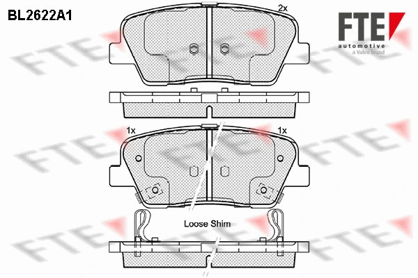 Brake Pad Set, disc brake (BL2622A1)