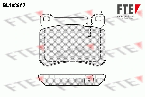 Brake Pad Set, disc brake (BL1989A2)