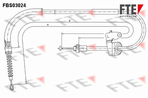 Cable Pull, parking brake (FBS03024)