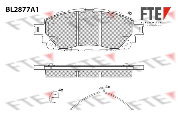 Brake Pad Set, disc brake (BL2877A1)
