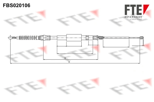 Cable Pull, parking brake (FBS020106)